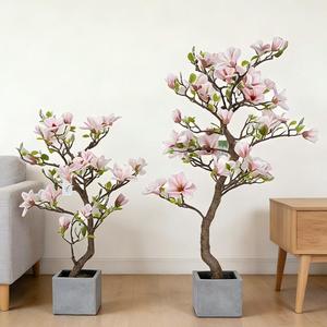 Árbol <span class=keywords><strong>de</strong></span> <span class=keywords><strong>Magnolia</strong></span> Artificial <span class=keywords><strong>de</strong></span> 0.7/0.9/1.2m, Planta Artificial para Interiores, Diseño <span class=keywords><strong>de</strong></span> Paisaje Suave, Bonsái - Product Image 4