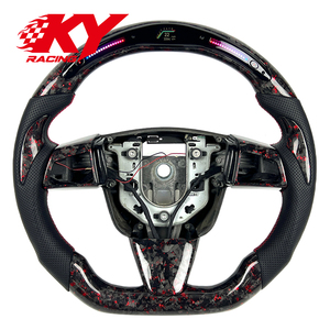 Volant sport personnalisé en fibre de carbone forgée avec LED et indicateur de régime pour Cadillac CTS CTSV Coupé SRX VVT 2008-2014 - Product Image 1