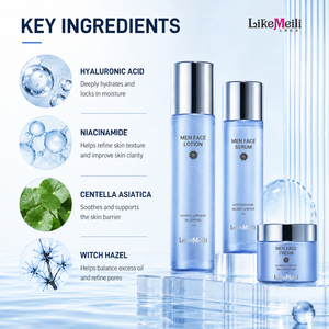 Private Label Men Skin Care Set Oil Control Men'S Face Wash Anti Aging Acne <span class=keywords><strong>crema</strong></span> <span class=keywords><strong>viso</strong></span> nutriente prodotti per la cura della pelle da <span class=keywords><strong>uomo</strong></span> - Product Image 6