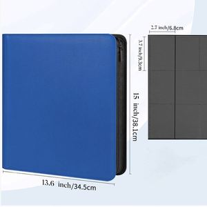 FUXI - Carpeta Personalizada de Cuero PU con 12 Bolsillos para Tarjetas Coleccionables, Álbum Impermeable con Cierre para Pokémon, K-Pop, TCG y Tarjetas Deportivas - Product Image 1