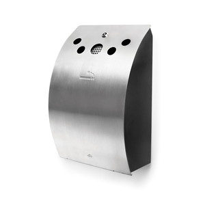 Posacenere da parete in acciaio inossidabile con fori di ventilazione per uso esterno - Product Image 1