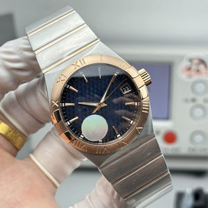 Classic 38mm Stainless Steel Automatic <b>Mechanical</b> <b>Watch</b> with Pointer Dial Water Resistant Luxury Mens <b>Watch</b> - Product Image 4