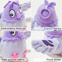 Porte-clés en peluche Kawaii personnalisé en forme d'oiseau, pendentif animal en peluche doux, figurine de pigeon personnalisée, porte-clés en plastique pour sac