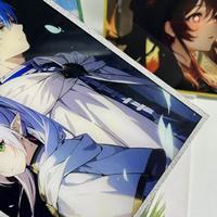 Planche Shikishi en acrylique holographique, design personnalisé, signature anime, affiche carrée imprimée UV, collection, présentoir, fournitures souvenirs