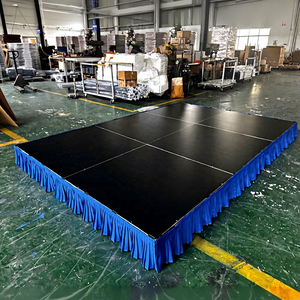 Plateforme de scène en aluminium antidérapante noire pour concerts - Product Image 1