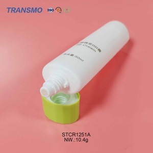 Tubes de crème solaire cosmétique vides blancs, flacon à presser, tube en plastique personnalisé pour crèmes solaires, flacon en plastique - Product Image 5
