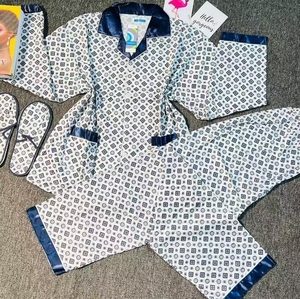 Ensemble <span class=keywords><strong>de</strong></span> pyjama pour homme en 4 pièces, cardigan, pantalon à manches longues avec pantoufles, vêtements <span class=keywords><strong>de</strong></span> détente à <span class=keywords><strong>la</strong></span> maison, tissu en tricot doux, vêtements <span class=keywords><strong>de</strong></span> <span class=keywords><strong>nuit</strong></span> pour homme - Product Image 2