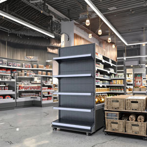 Estantería Metálica de Una Cara para Supermercados, Exhibición de Productos para Tiendas de Conveniencia, Góndola para Supermercados - Product Image 4