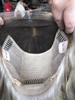 Perruque Cheveux Humains Ondulés Ombrés Blonds, Perruque Frontale en Dentelle HD 13x4 Pré-Pluckée, Ligne de Cheveux Naturelle, Cheveux Humains Remy pour Femmes