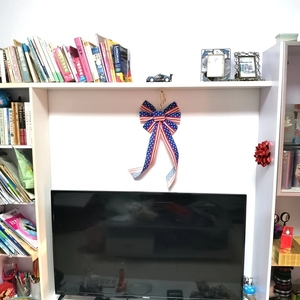 Cinta de arpillera Patriótica con cable, cinta de yute con patrón de bandera de EE. UU., para regalo del 4 de julio - Product Image 3