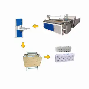 Máquina rebobinadora de papel higiênico, preço de linha de produção colorida para papel higiênico em relevo