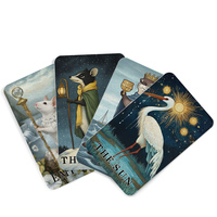 Jeu de cartes de tarot classique, design personnalisé, logo disponible, cartes de tarot originales en papier brillant avec guide.