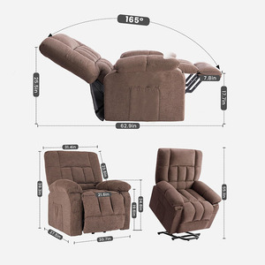 Sofá <span class=keywords><strong>Eléctrico</strong></span> <span class=keywords><strong>Reclinable</strong></span> de Estilo Moderno <span class=keywords><strong>para</strong></span> Personas Mayores, <span class=keywords><strong>Sillón</strong></span> <span class=keywords><strong>Reclinable</strong></span> con Tela de Diseño Suave, Muebles de Sala de Estar <span class=keywords><strong>para</strong></span> Uso Doméstico - Product Image 2