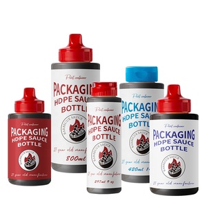 HDPE /PET/PP 250ml 8oz Condiment Packaging Container Hot <strong>Sauce</strong> Ketchup Salad Squeeze <strong>Plastic</strong> <strong>Bottle</strong> - Product Image 1
