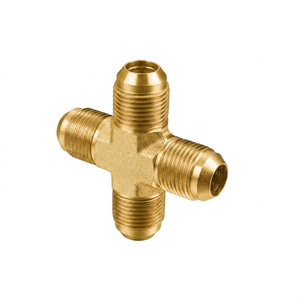 Conexión en T de latón forjado de alta presión con tuerca de seguridad y adaptador hidráulico para mangueras - Product Image 2