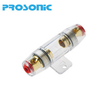 Yüksek kaliteli 60A DC 12V araba Stereo ses devre kesici Inline sigorta 4 / 8 ölçer araba ses anfisi su geçirmez AGU sigorta tutucu