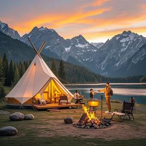 บังคลาเทศเต็นท์ผ้าใบกันน้ำโพลีเอสเตอร์สำหรับการตั้งแคมป์แบบพรีเมี่ยมหนึ่งห้องนอนจากโรงงานโพลีเอสเตอร์สำหรับตั้งแคมป์ - Product Image 2