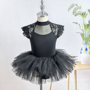 Baju Balet Lengan Pendek Berbahan Mesh Custom Made untuk Anak Perempuan dengan Rok Renda dan Stoking Bahan Spandex Nilon Sutra untuk Anak-Anak - Product Image 3