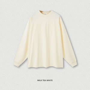 เสื้อยืดแขนยาวผ้าฝ้าย100% ทรงโอเวอร์ไซ<span class=keywords><strong>ส์</strong></span>สำหรับผู้ชาย<span class=keywords><strong>แฟ</strong></span>ชั่นฤดูใบไม้ผลิแบบปรับแต่งได้ - Product Image 6
