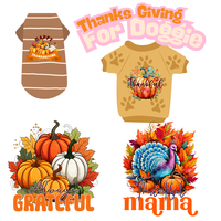 Plastisol personnalisé Transfert de chaleur Thanksgiving pour T-Shirts Hoodies Rassemblements de vacances Transferts durables