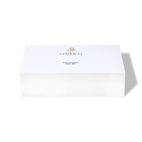 Boîte à parfum rigide pliable magnétique entièrement blanche personnalisée avec impression dorée et motif en relief
