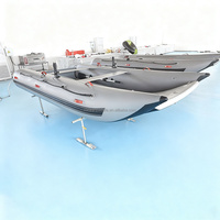 Bateau gonflable portatif léger 365 390 430 Mini catamaran gonflable de catamaran de chat catamaran gonflable de voile avec la plaque de la CE