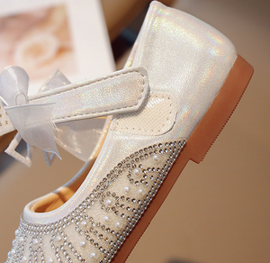 Nuove <span class=keywords><strong>Scarpe</strong></span> con Paillettes per Bambine, <span class=keywords><strong>Scarpe</strong></span> Principessa con Strass e Fiocco, Moda 2025 per Matrimoni - Product Image 4
