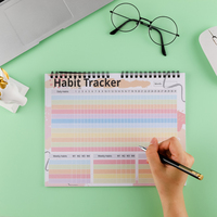 Agenda de haute qualité pour le bureau, non daté, avec objectifs, journalier, mensuel, annuel, planificateur à spirale, suivi des habitudes
