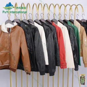 Wholesale winter coats men's leather bale korean clothes used clothing female wholesale