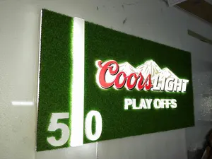 Sinal de cerveja com luzes LED Coorslight personalizado para bar