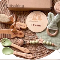Boîte cadeau personnalisée en bois pour bébés garçons et filles / Coffret cadeau de naissance pour nouveau-né / Cadeau de naissance unique avec empreinte de main et de pied