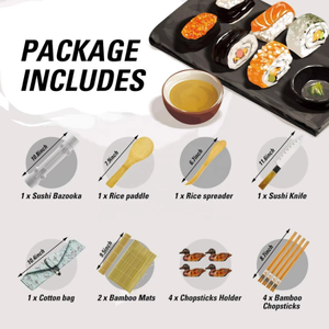 Kit de fabrication de sushis <span class=keywords><strong>professionnel</strong></span> DIY en vente chaude, ensemble d'outils de fabrication de sushis en bambou, rouleau, moule, ensemble de sushis manuel - Product Image 6