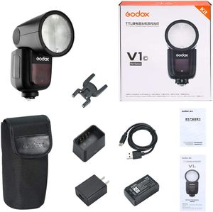 Godox-V1-C Round Head Camera <strong>Flash</strong> Speedlite Wireless <strong>Flash</strong> for <strong>Canon</strong> 6D 7D 50D 60D 550D 650D 1000D 1DX 580EX II 5D Mark II III