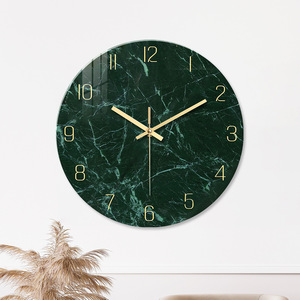 Orologi da Parete Personalizzati da 12 Pollici <span class=keywords><strong>in</strong></span> Vetro Temperato Effetto <span class=keywords><strong>Marmo</strong></span>, Stile Europeo Moderno, per Arredamento Casa e Soggiorno - Product Image 5