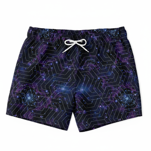 กางเกงขาสั้นผ้าโปร่งหลวมสำหรับผู้ชายสไตล์ลำลองผ้าโพลีเอสเตอร์ย้อมสีธรรมดาพิมพ์ลายพรางฮิปฮอปแบบออกแบบได้ตามต้องการ - Product Image 1