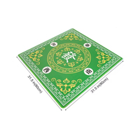 Tapis de jeu de mahjong imprimé vert, antidérapant, portable, pour poker, dominos, jeux de société
