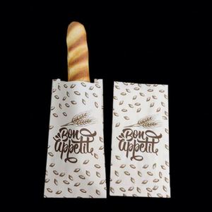 Emballage de pain personnalisé en papier kraft avec logo, sac en papier pour hamburger de qualité alimentaire - Product Image 1