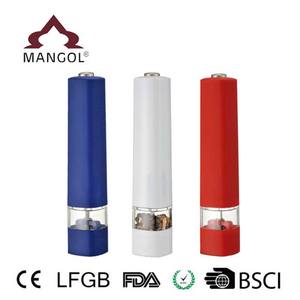 Mini Electric <b>Grinder</b> Portable <b>Pepper</b> <b>Salt</b> <b>Grinder</b> Battery Powered Plastic Housing Stainless Steel Blade Push Button Control - Product Image 2