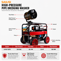 Nouvelle pompe diesel 30hp haute pression 200bar 50m nettoyeur à jet d'eau vidange d'égout et dragage camion de nettoyage
