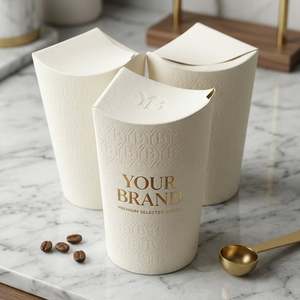 Gobelet en papier papillon avec couvercle intégré, couvercle pliable, anti-fuite, auto-scellant, pour thé et boissons chaudes, 8oz 12oz 16oz, logo personnalisé - Product Image 5