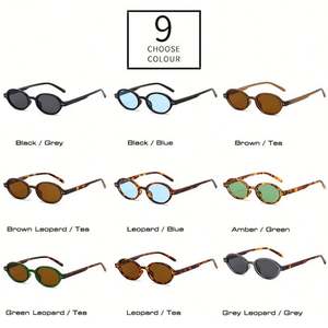 Gafas de Sol Retro 2025 con Logotipo Personalizado, Ovaladas, con Remaches, para Hombre y Mujer, Protección UV400, Montura Pequeña con Estampado de Leopardo, Estilo Punk - Product Image 6