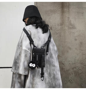 กระเป๋าสะพายข้างสไตล์ฮิปฮอปสตรีทแฟชั่นสำหรับผู้ชายและผู้หญิงกระเป๋าคาดลำตัวไนลอน<span class=keywords><strong>ย</strong></span>ุทธวิธีกระเป๋าใส่โทรศัพท์มือถือ - Product Image 6