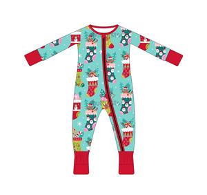 Romper Zippy Unisex Bayi Motif Anjing Lucu yang Dapat Diubah |   Pakaian Tidur Liburan Bambu Hipoalergenik - Product Image 6