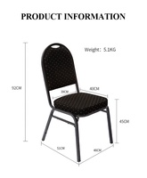 Chaise de banquet pour hôtel, café et maison, style luxe léger, pour salle à manger et bar, en vente