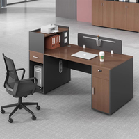 Bureau de travail modulaire en panneaux de bois épais de 25 mm au design moderne pour la maison ou l'école avec cloison de séparation
