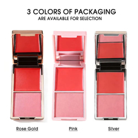 Palette de fards à joues pressés et crème végétaliens en gros, haute pigmentation, résistants à l'eau, longue tenue, minéraux, marque privée