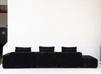 VANBOW Modulares L-förmiges Cloud-Ecksofa Konvertierbares Knochenloses Sofa für Wohnzimmer