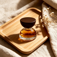 Flacons de parfum semi-ovales avec bouchon en bois à sertir de 15 mm, 100 ml, élégants flacons de parfum en verre, conteneur de parfum et de Cologne