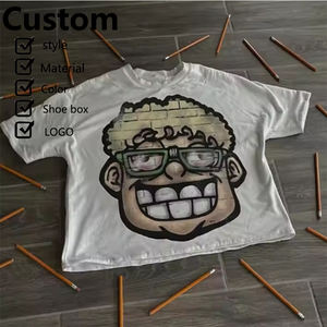 Camisetas estampadas personalizadas de gran tamaño para hombre, camisetas unisex en caja a la venta. - Product Image 2