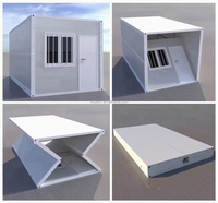 Maison préfabriquée pliable à dépliage rapide, bâtiment modulaire portable à faible coût de transport pour l'hébergement temporaire de chantier